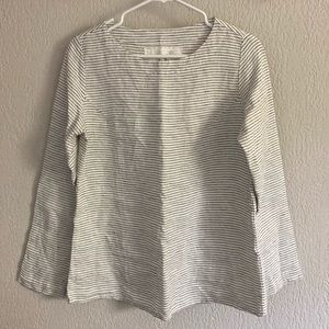Not Perfect Linen Long-Sleeved Davos Top